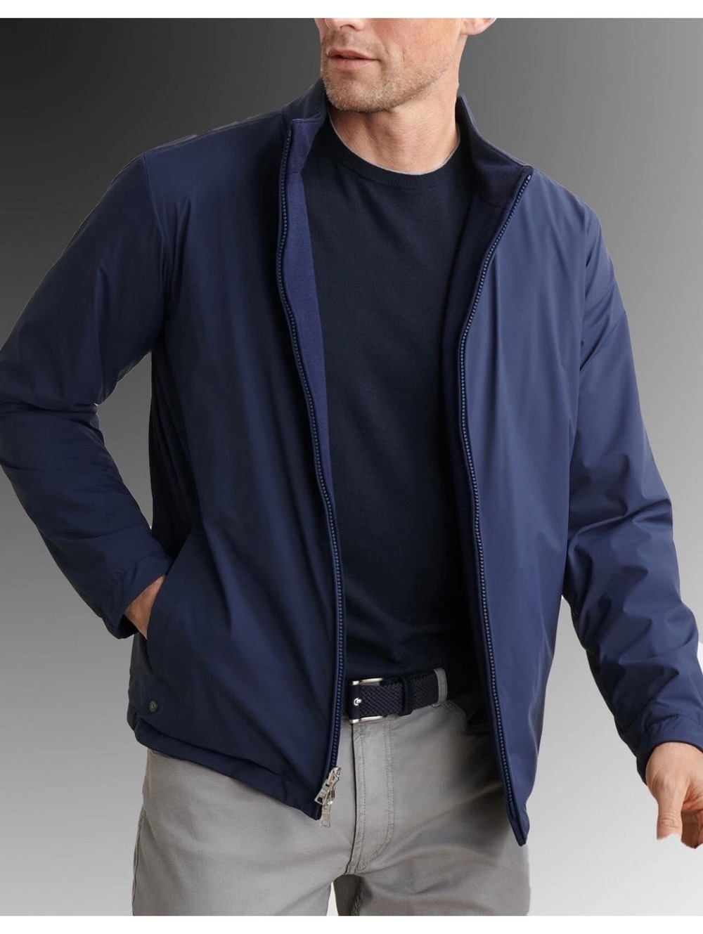 $375 Peter Millar Ryder Reversible Golf Jacket Crown Crafted Navy Size XL